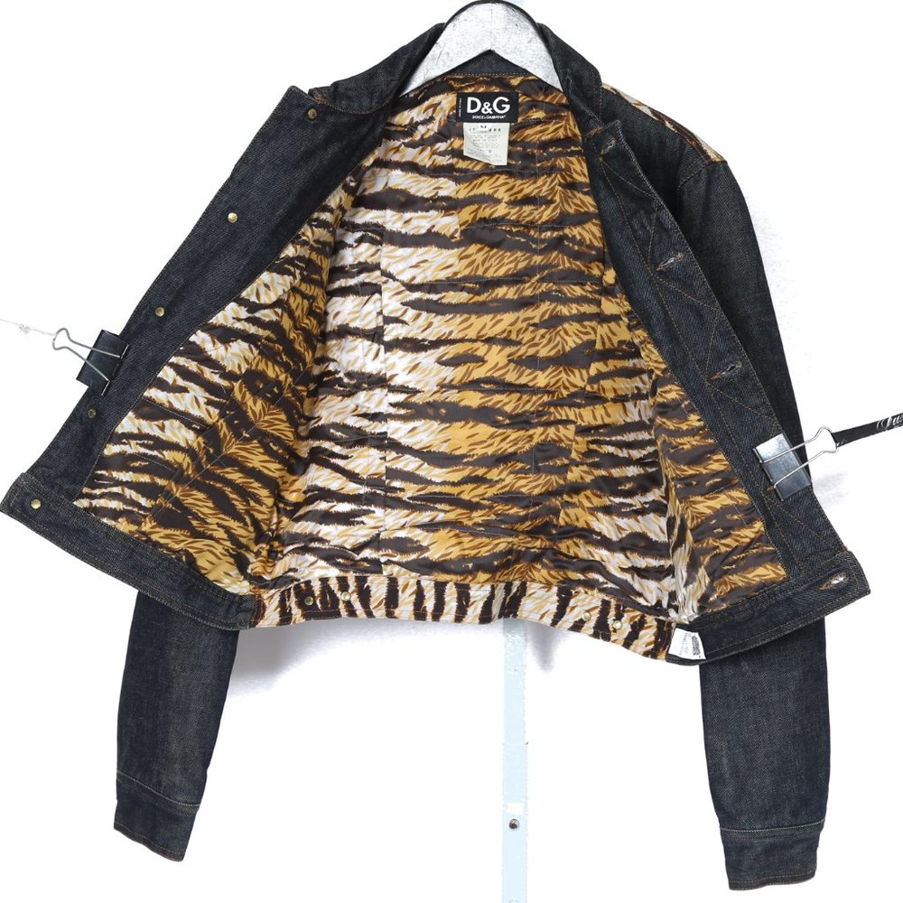 Dolce & Gabbana Denim Tiger Jacket